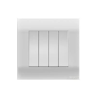 Orange Akoya 4Gang 1Way 16A Switch