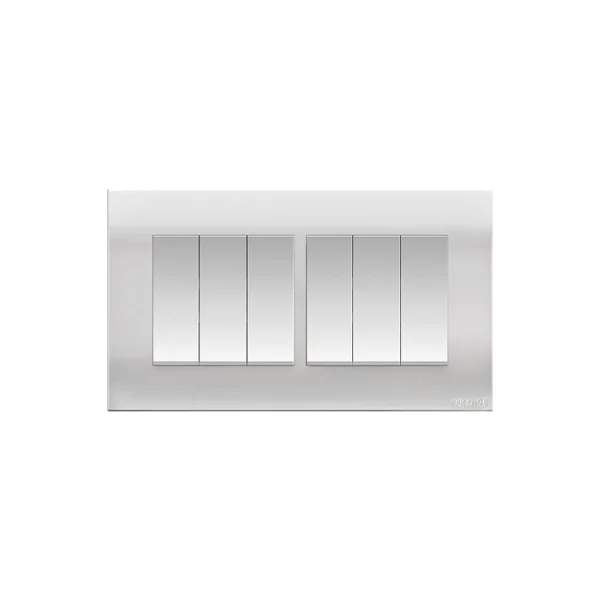 Orange Akoya 6Gang 1Way 16A Switch