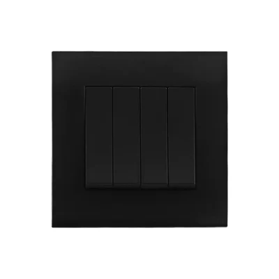 Orange Akoya 4Gang 2Way 16A Switch (Black)