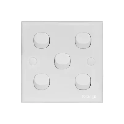 Orange Casablanca 5Gang 2Way 10A Switch