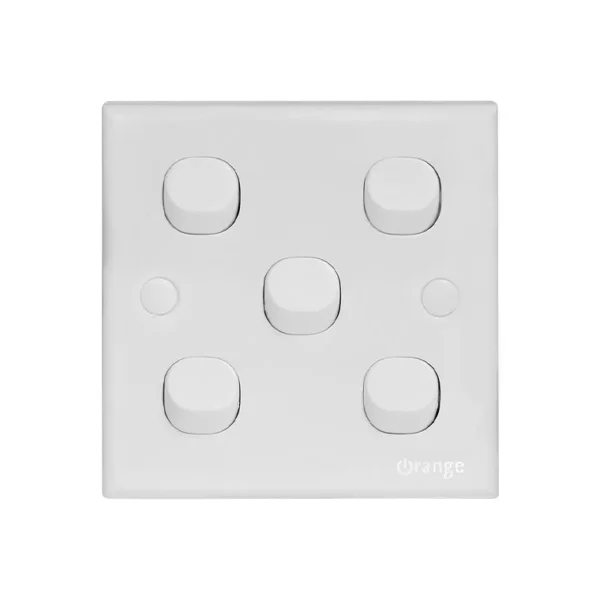 Orange Casablanca 5Gang 2Way 10A Switch