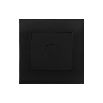 Orange Akoya Blank Plate with Removable Plug (Black)