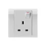 Orange Akoya 13A Single Switched Socket Outlet
