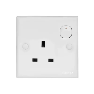 Orange Casablanca 13A Single Switched Socket Outlet