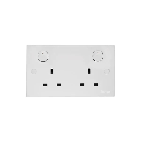 Orange Casablanca 13A Twin Switched Socket Outlet