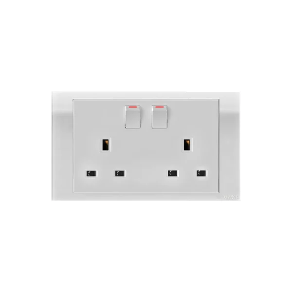 Orange Akoya 13A Twin Switched Socket Outlet