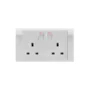 Orange Akoya 13A Twin Switched Socket Outlet