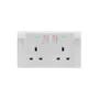 Orange Akoya 13A Twin Switched Socket Outlet with Indicator