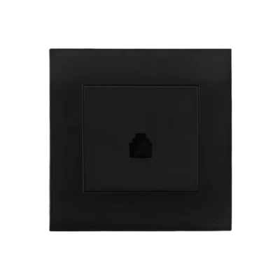 Orange Akoya 1Gang 4Wire Telephone Outlet (Black)