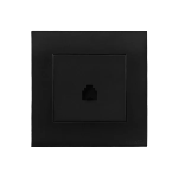 Orange Akoya 1Gang 4Wire Telephone Outlet (Black)