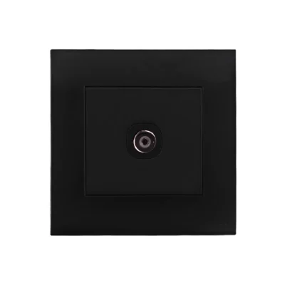 Orange Akoya 1Gang TV Co-Axial Outlet (75Ohm) (Black)