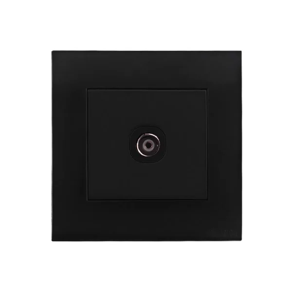 Orange Akoya 1Gang TV Co-Axial Outlet (75Ohm) (Black)